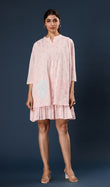 Blush Pink Collar Style Mini Dress
