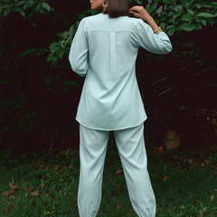 Mint Aviary Printed Cotton Co-Ord Set