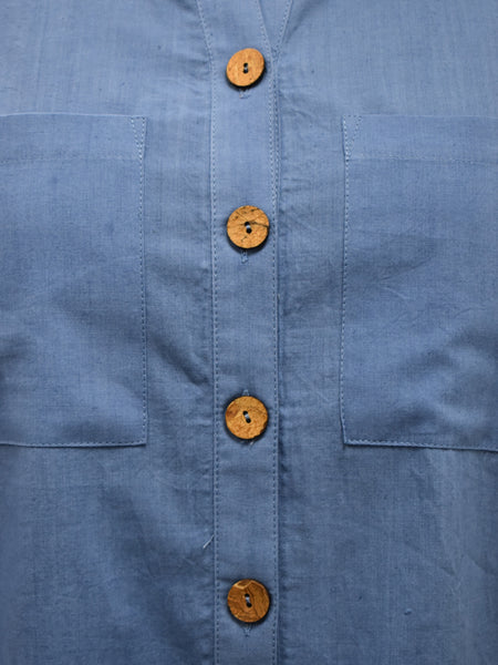 Elegant Stylish Blue Top & Wide Leg Pant Set