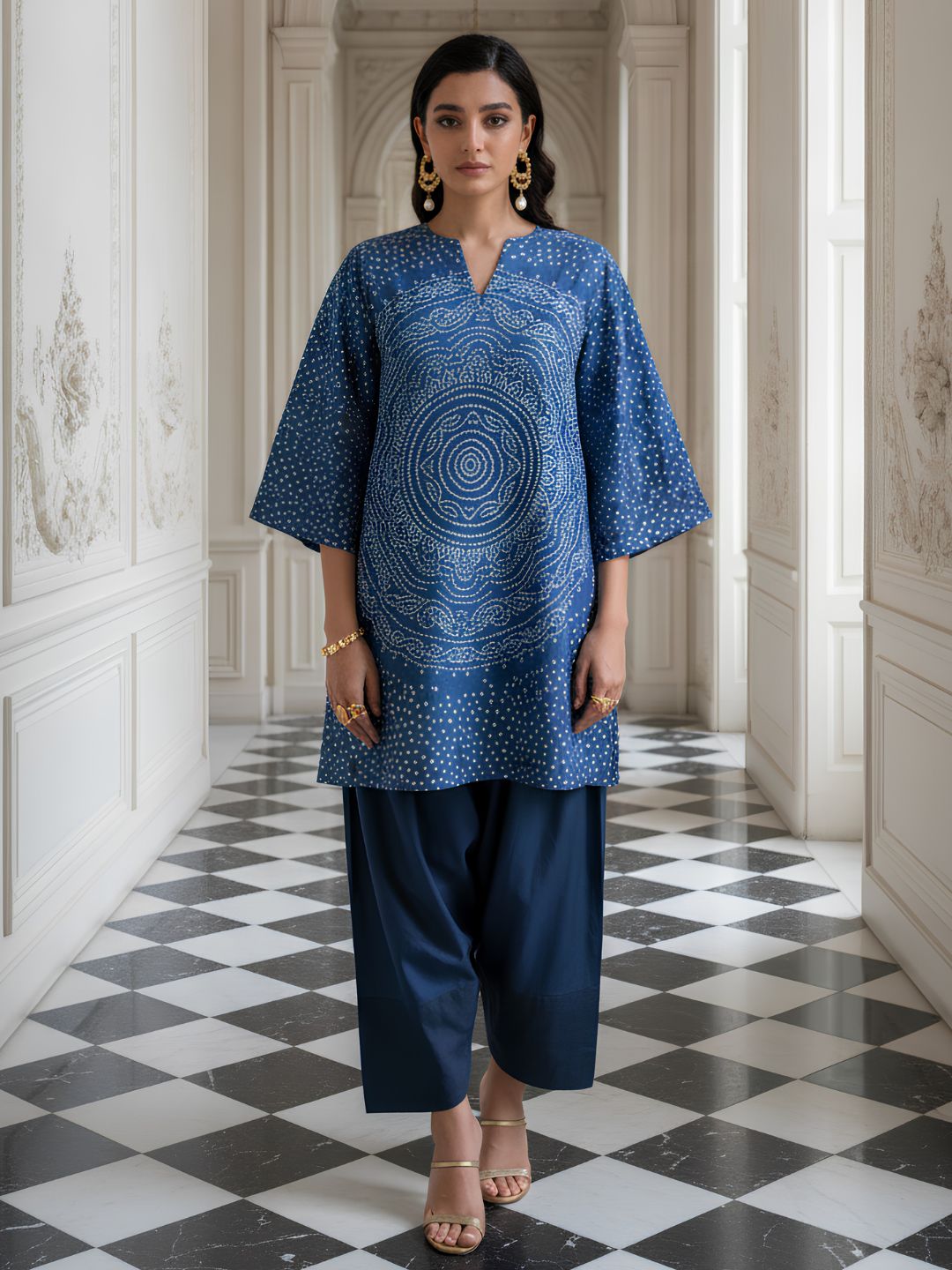Premium Indigo Festive Co-Ord Set for Celebrations