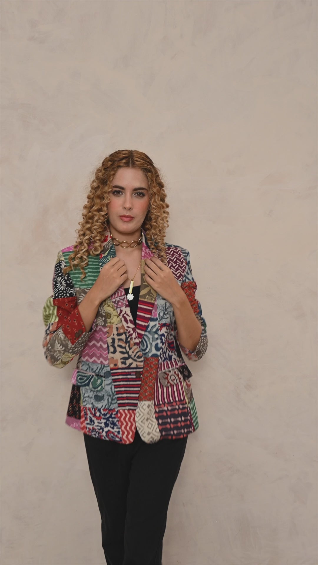 Chromatic Charm Multi-Colour Blazer