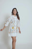 Classic White Embroidered Cotton Midi Dress