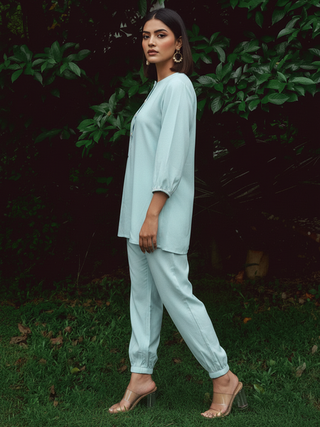 Mint Aviary Printed Cotton Co-Ord Set