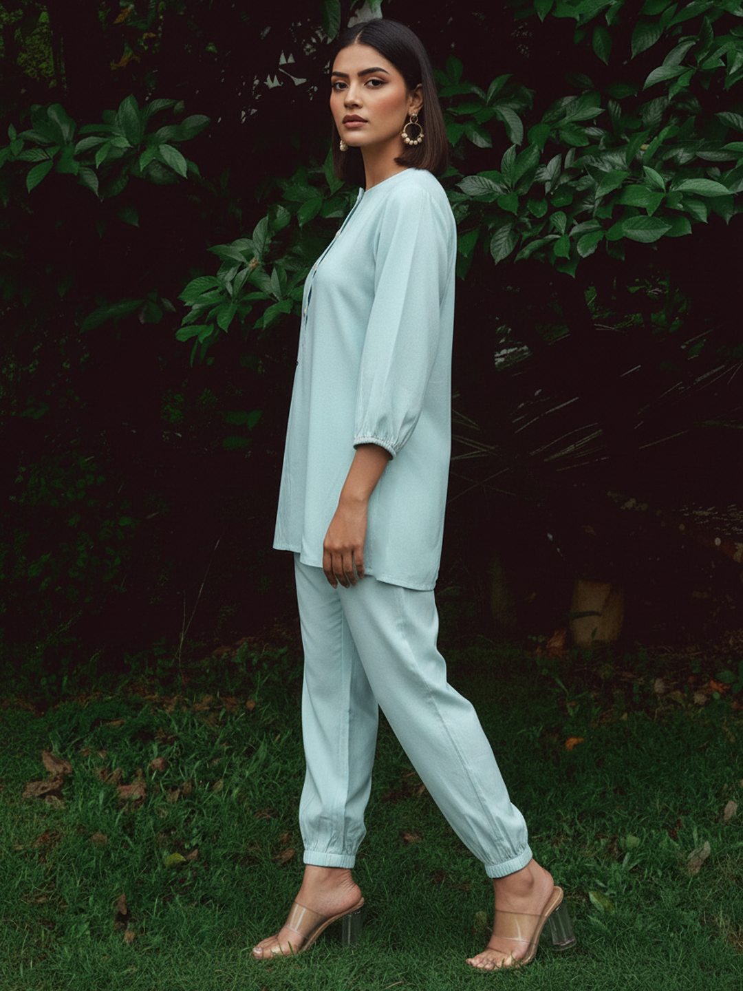 Mint Aviary Printed Cotton Co-Ord Set