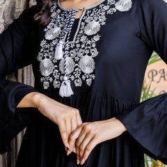 Embroidered Midi Dress
