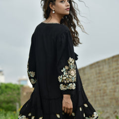 Embroidered Mini Dress