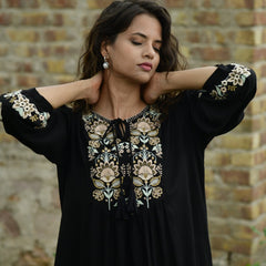 Embroidered Mini Dress