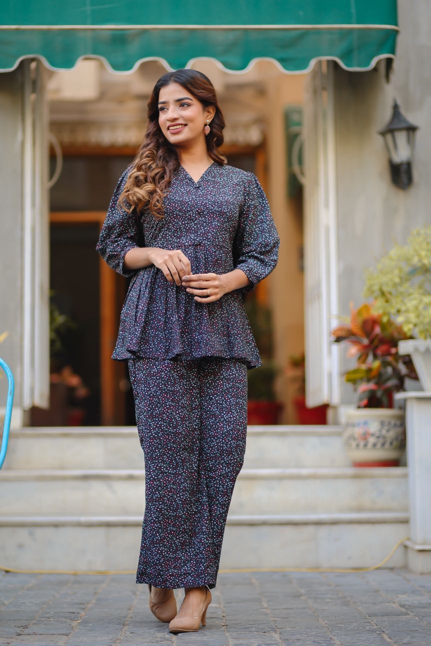 Ethnic Motifs Muslin Cotton NightWear Sets