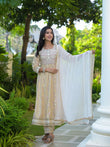 Embroidered Flared Kurta Set