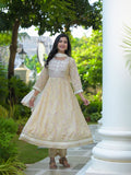 Embroidered Flared Kurta Set