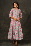 Flared Cotton Printed Dress