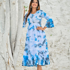 White Printed Straight Suit Set