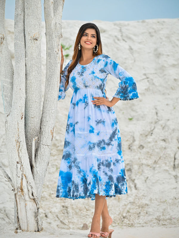 White Printed Straight Suit Set