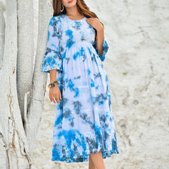 White Printed Straight Suit Set