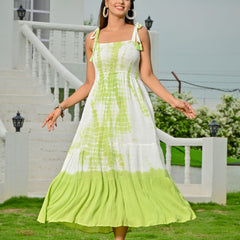 Diana Green Tie & Dye Maxi Dress