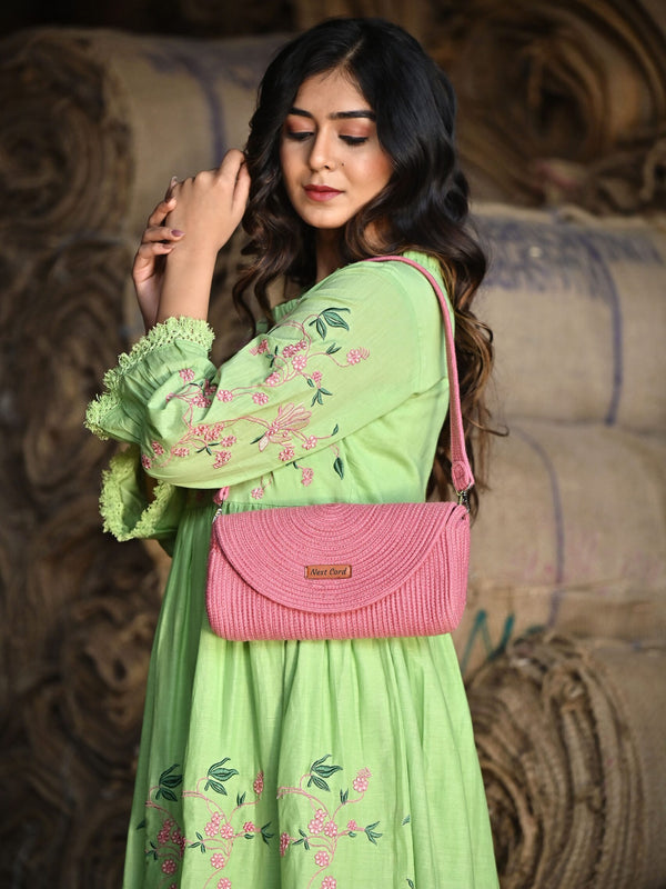 Green embroidered Midi Dress