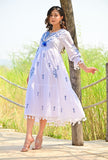 White Embroidered Midi Dress