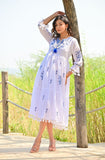 White Embroidered Midi Dress