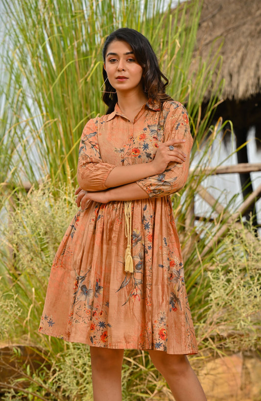 Myra Floral Print Midi Dress
