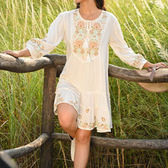Magnolia White Emboidered Mini Dress
