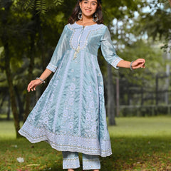 chanderi suit set