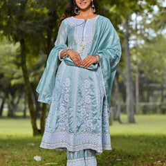 chanderi suit set