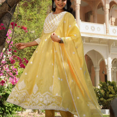 Chanderi Silk Embroidered Kurta Sets