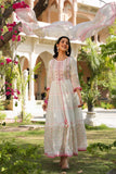 Pink HandBlock Printed Anarkali Dress With Dupatta
