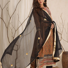Cotton Tan Brown Kurta for Girls